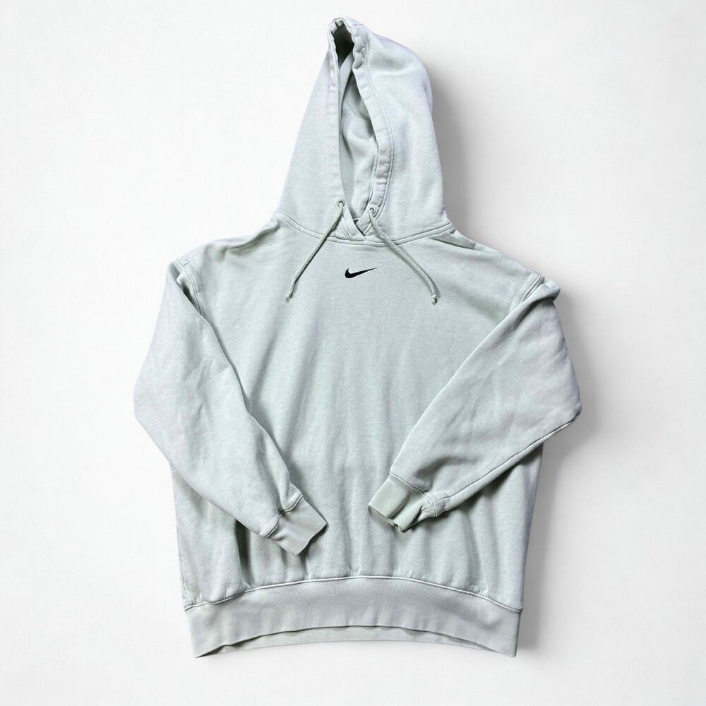 Nike Hoodie Men Small Center Swoosh Pullover Mint Travis Scott Style Fleece Logo